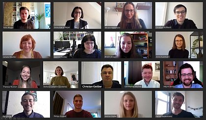 Lehrstuhlteam, Foto: Screenshot via Zoom durch Miriam Bachmann